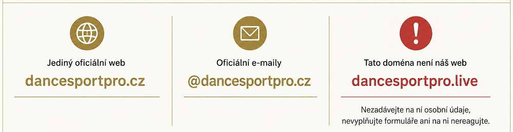 Bezpečnostní upozornění - dancesportpro.CZ oficiální web